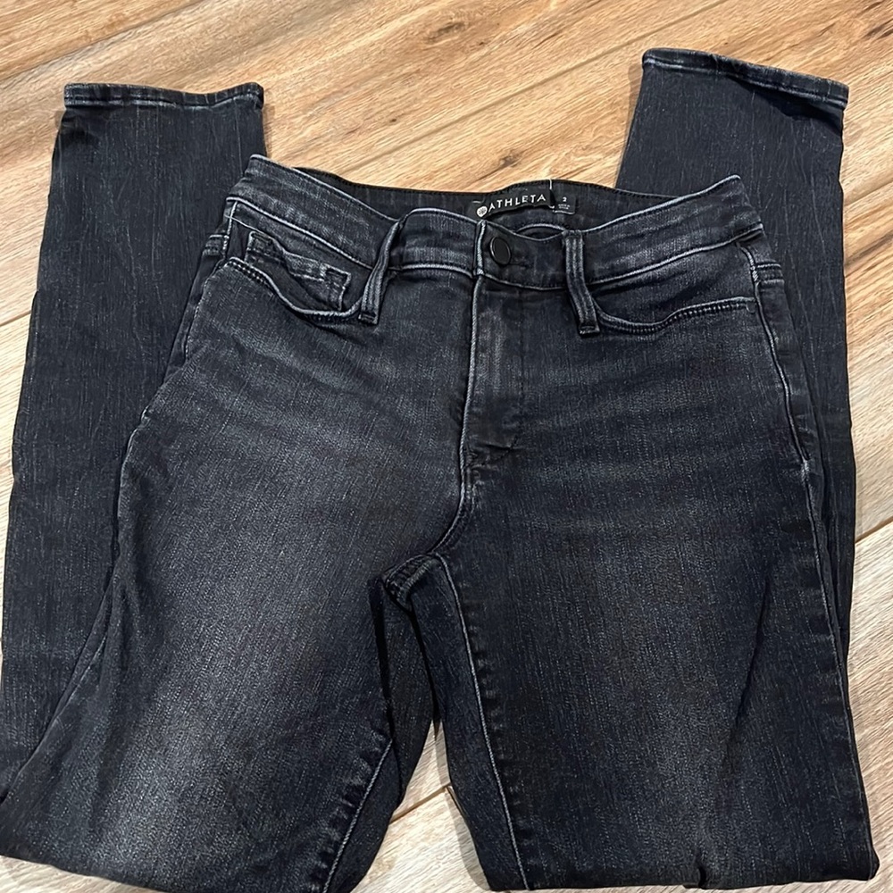 Athleta black skinny jeans size 2